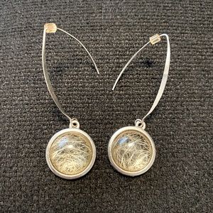 Silver resin earings